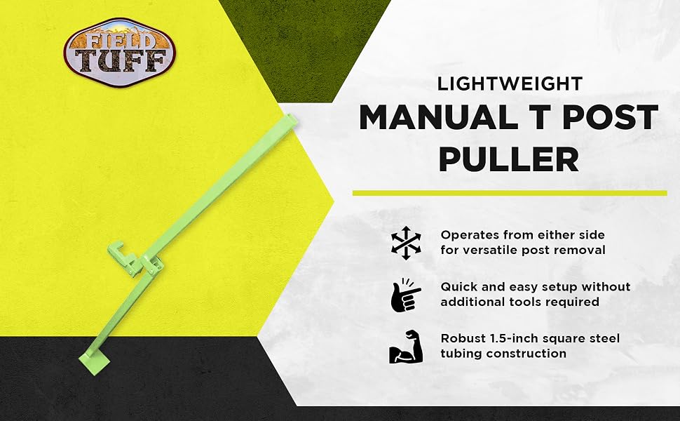 Field Tuff 17 Pound Lightweight Manual T Post Puller for Studded T Posts, PG-07