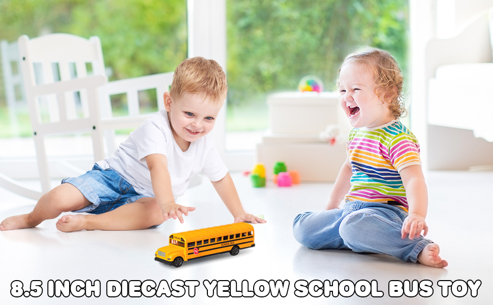 Diecast Yellow School Bus Toy (8.5 Inch)