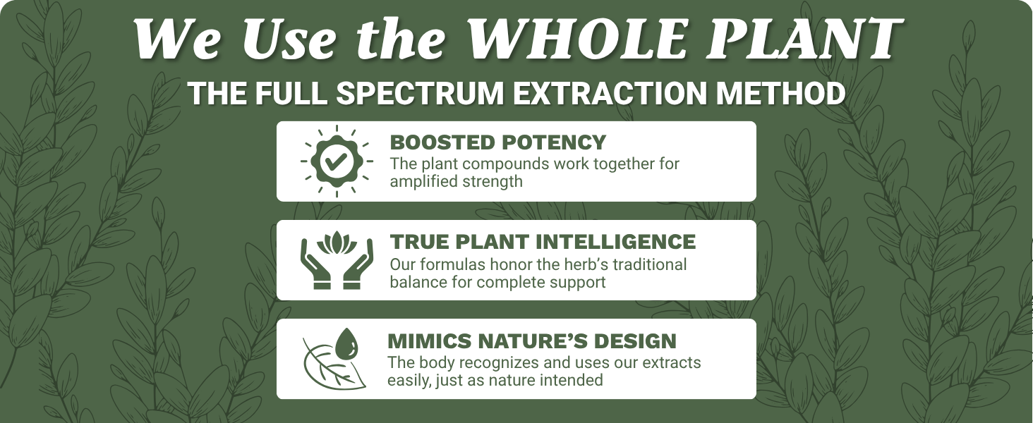 native remedies full spectrum whole herb extraction method max potency purity herbal supplements