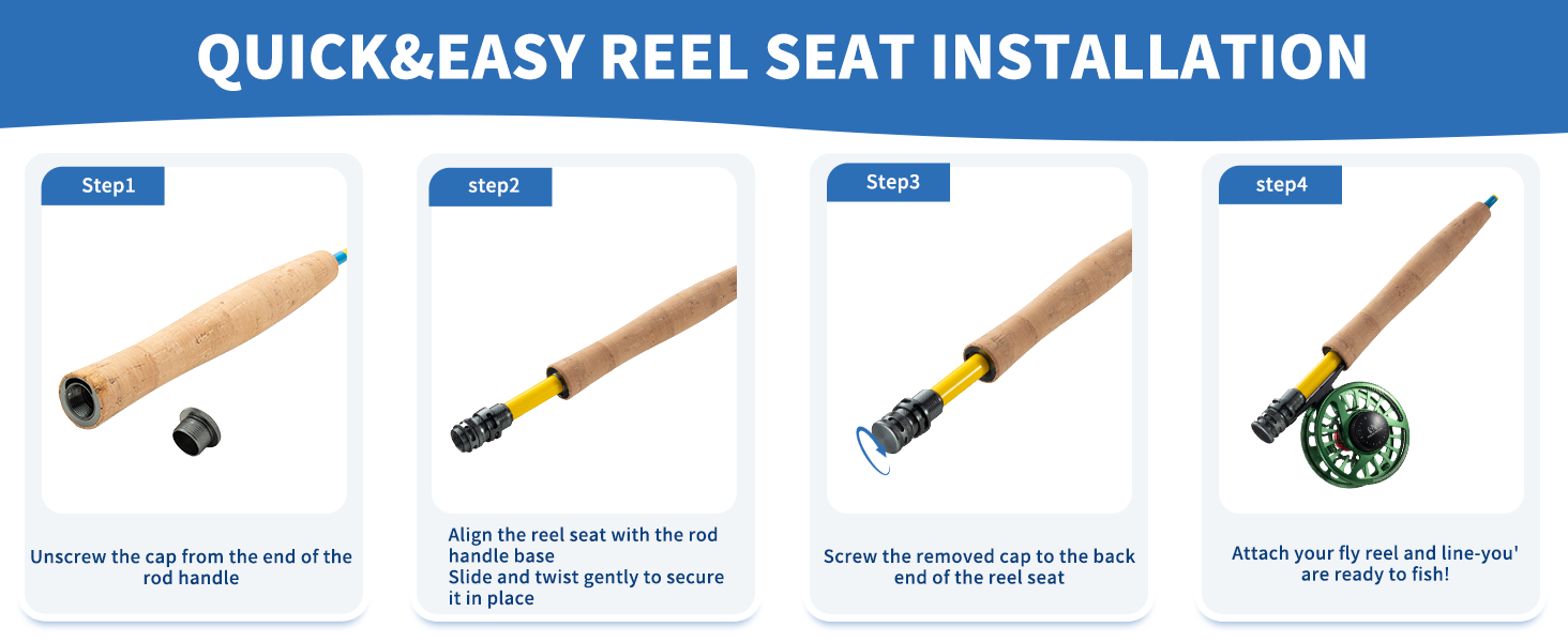 how to install the reel seat
