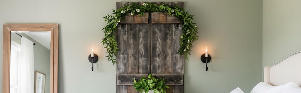 Rustic Shutter Set with Wreath