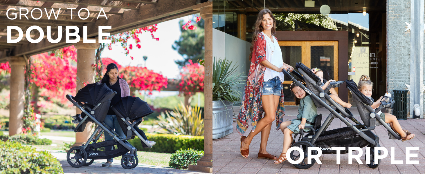 Grow qool to double or triple stroller