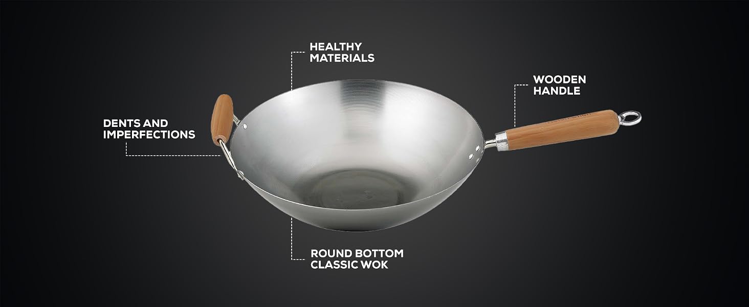 Helen's Asian Kitchen Wok, Carbon Steel, 8-Inch