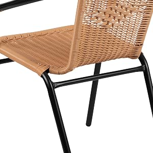 Rattan Indoor-Outdoor Restaurant Stack Chair