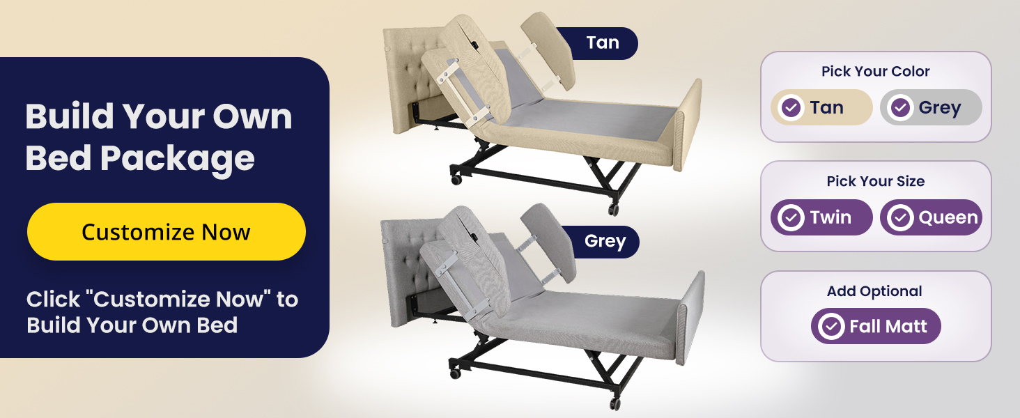 electric bed frame, fully adjustable bed frame, long term care hospital beds, medical beds for home