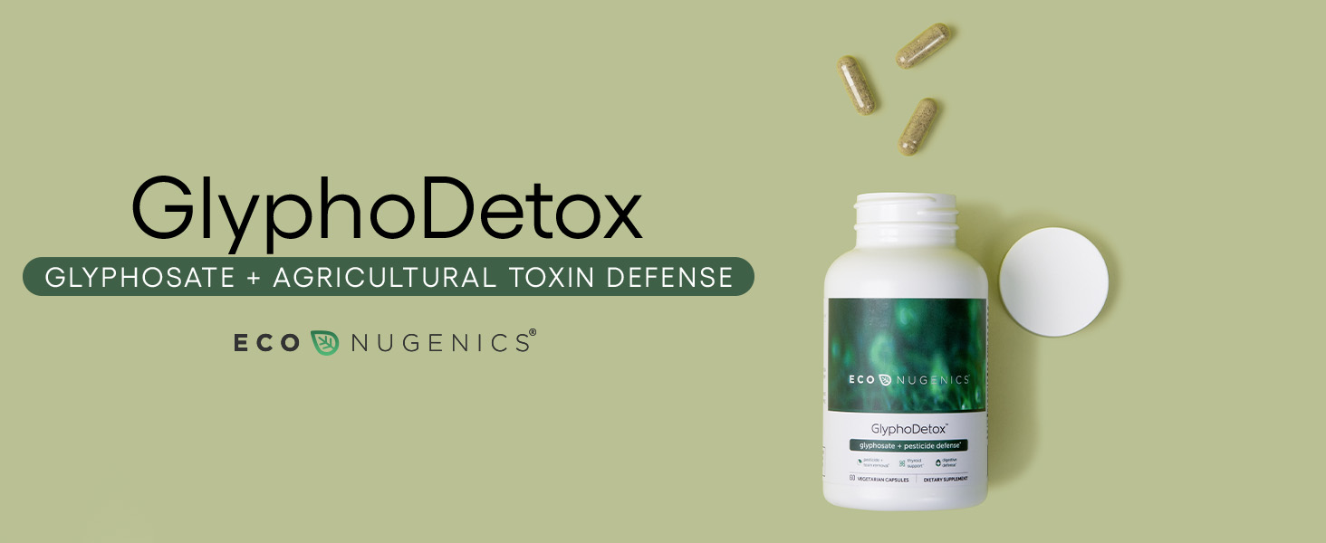 Bottle of Glyphydetox natural detox supplements and pills
