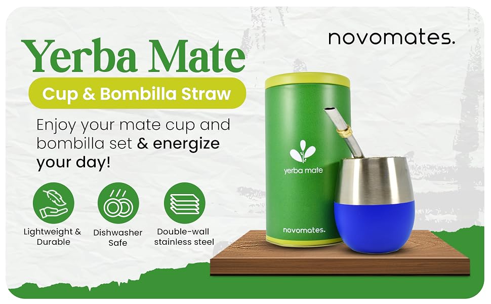 Yerba Mate Cup with straw and storage bin