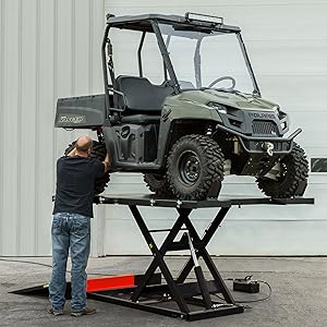 Black Widow Air/Hydraulic UTV Lift Tables - 2,500 lb. Capacity - 60" W Platform