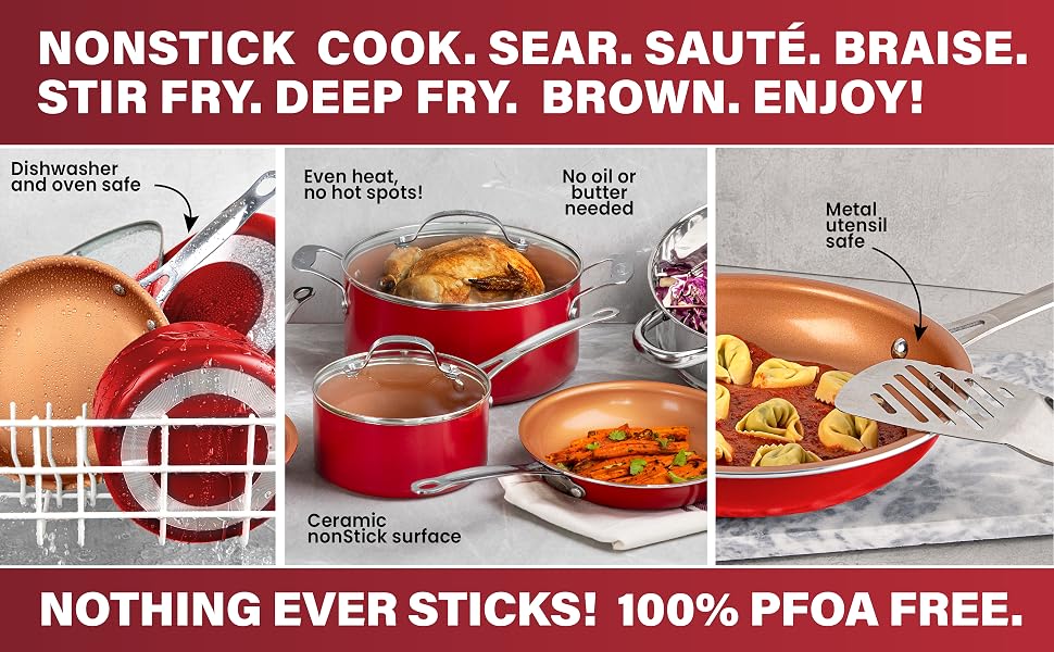 Cook and bake Red nonstick ticerama