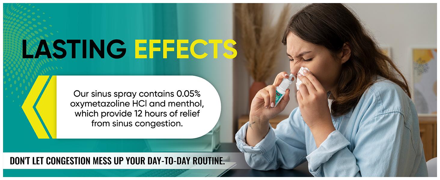 Contain 0.05% oxymetazoline hcl and menthol