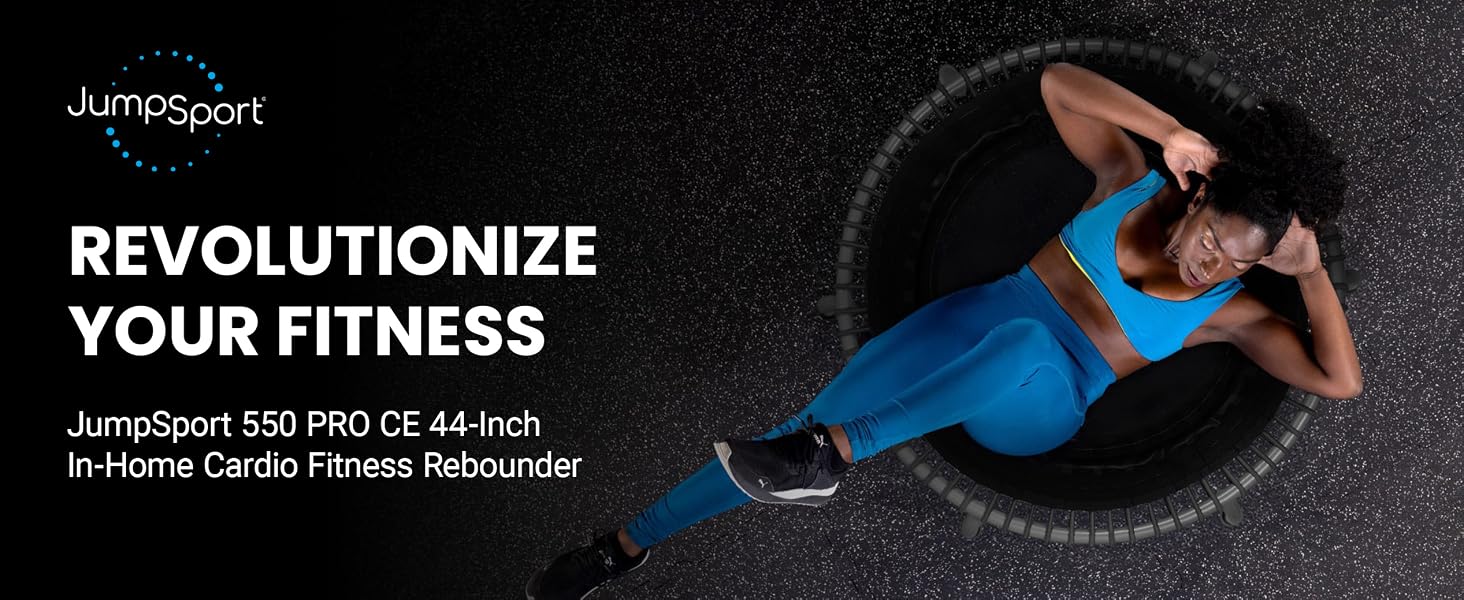 JumpSport 550 PRO CE 44" Fitness Trampolines In-Home Cardio Fitness Rebounder