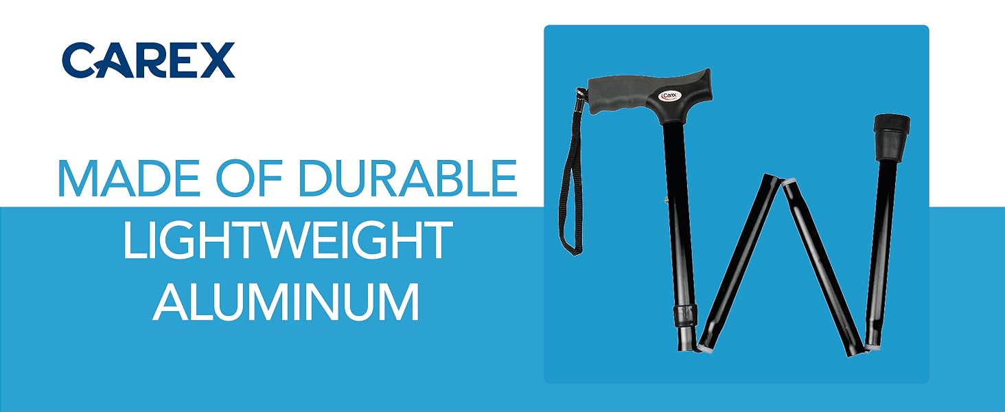 Soft Grip Folding Cane Black