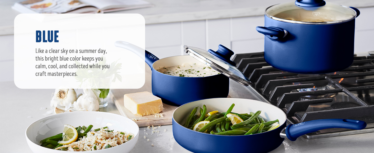 GreenLife, Ceramic Nonstick, PFAS-Free, Non-Toxic, Cookware, Frypans, Soft Grip