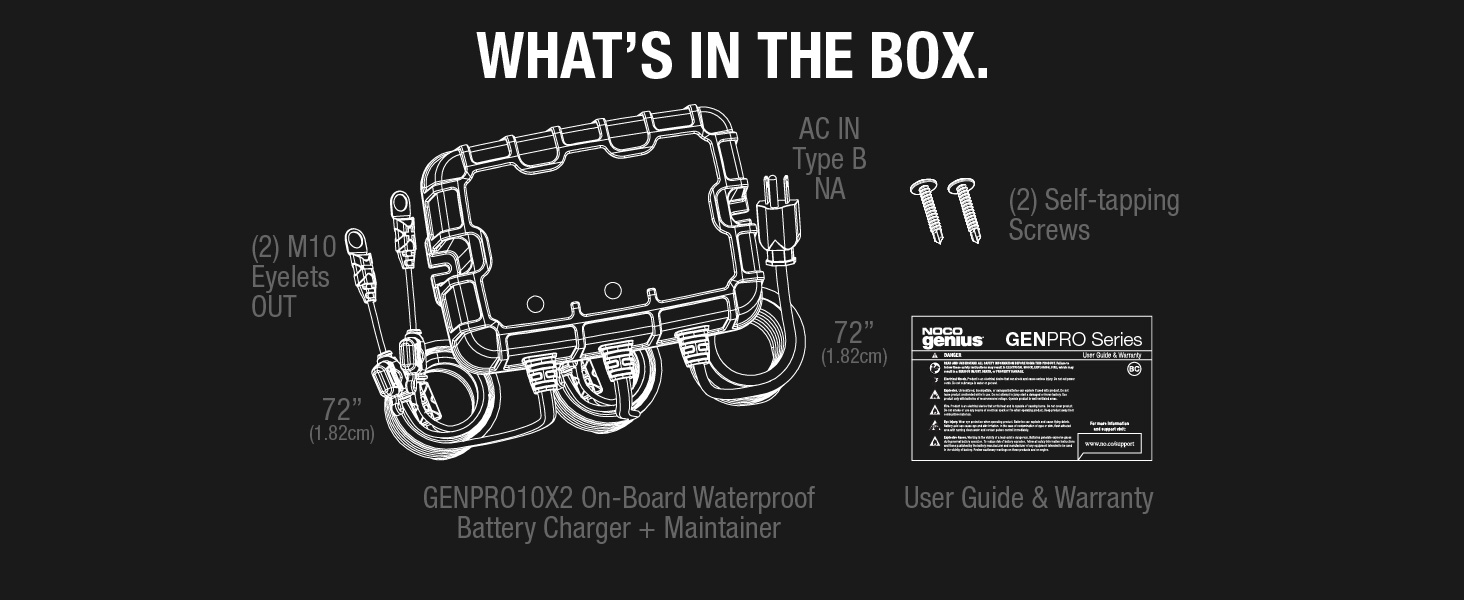 NOCO Genius GENPRO10X2, 2-Bank, 20A, Smart Marine Charger, 12V Onboard Battery Charger, Maintainer