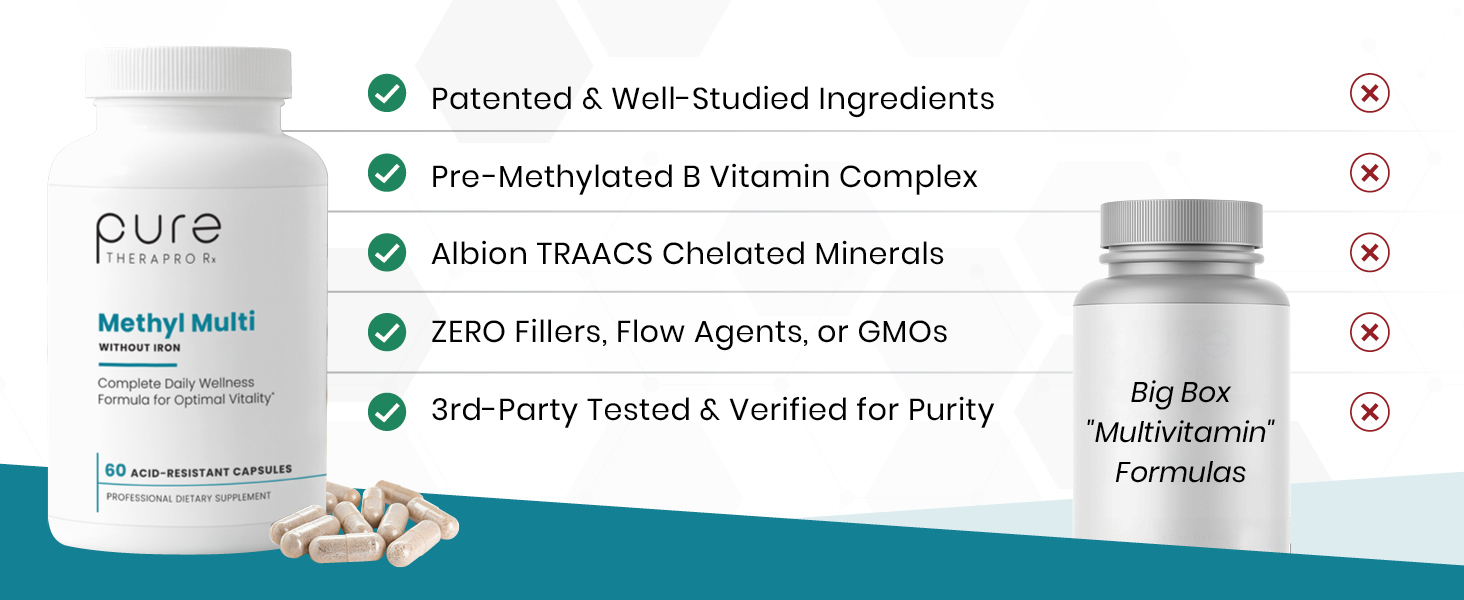 An advanced, iron-free formula