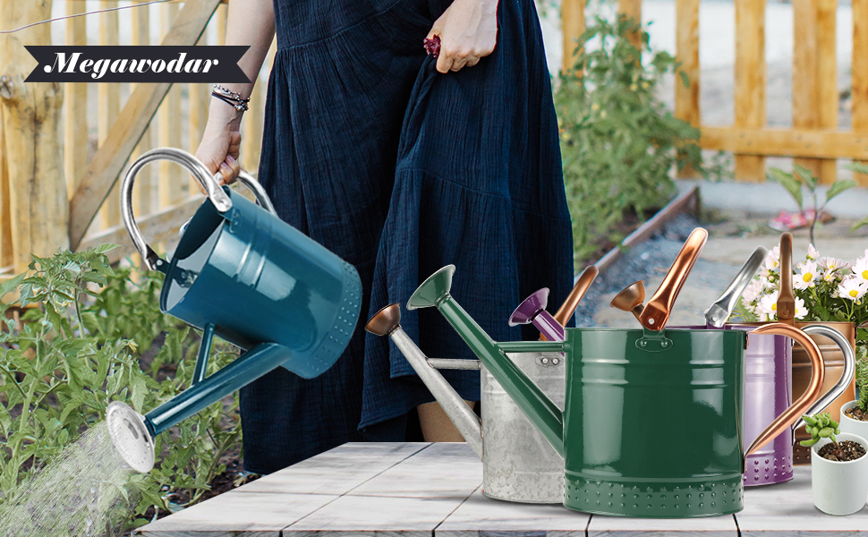 1 gallon metal watering can galvanized steel garden water can