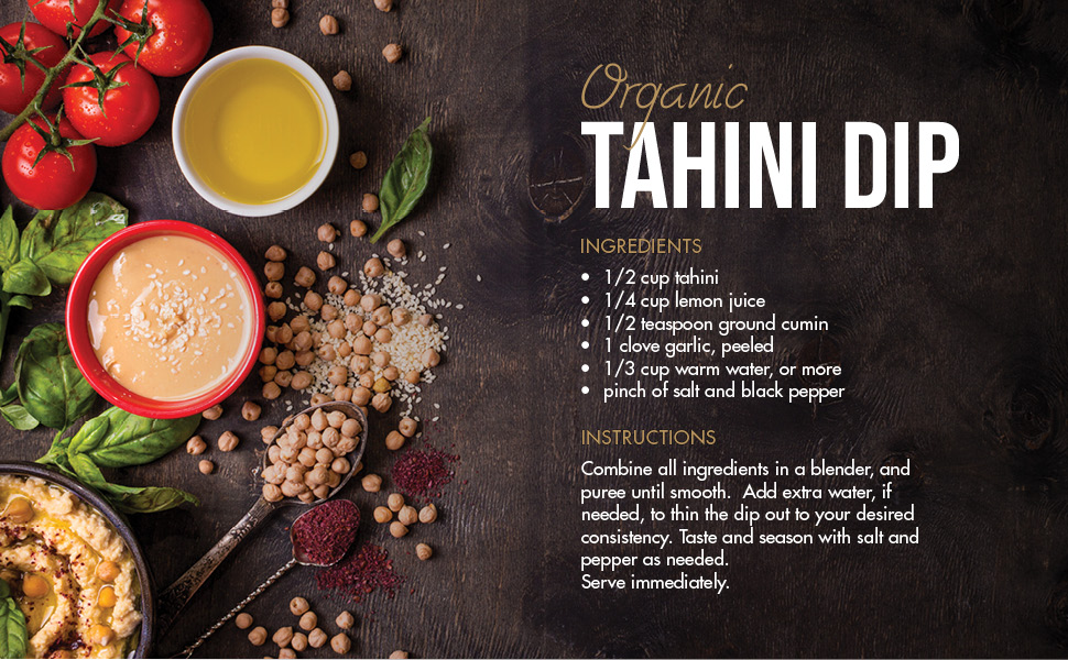 Pepperwood Organics sesame tahini butter hummus recipe