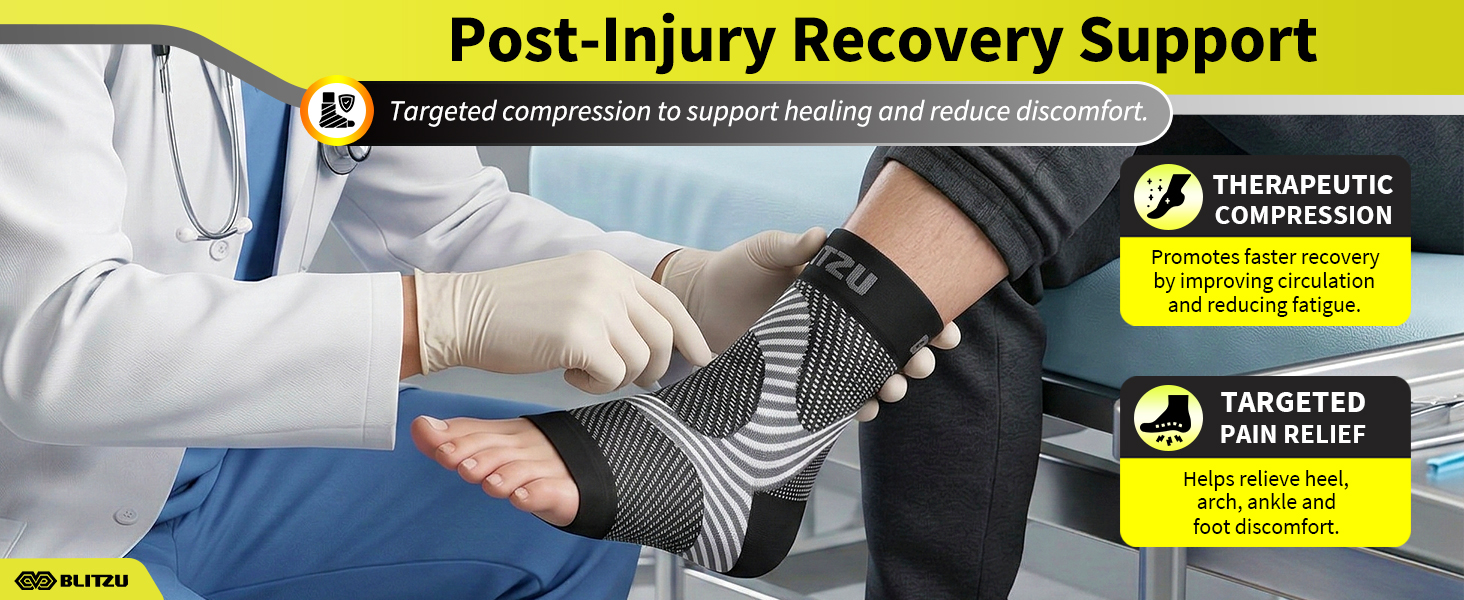 Ankle Brace Foot Compression Socks Sleeves Toeless Footless plantar fasciitis Tendonitis Arthritis