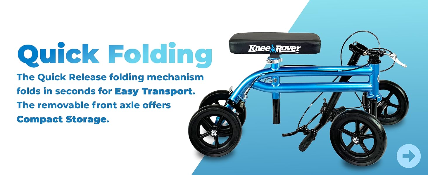 Leg scooter kneeling injury lightweight strong support light weight folding foldable compact design