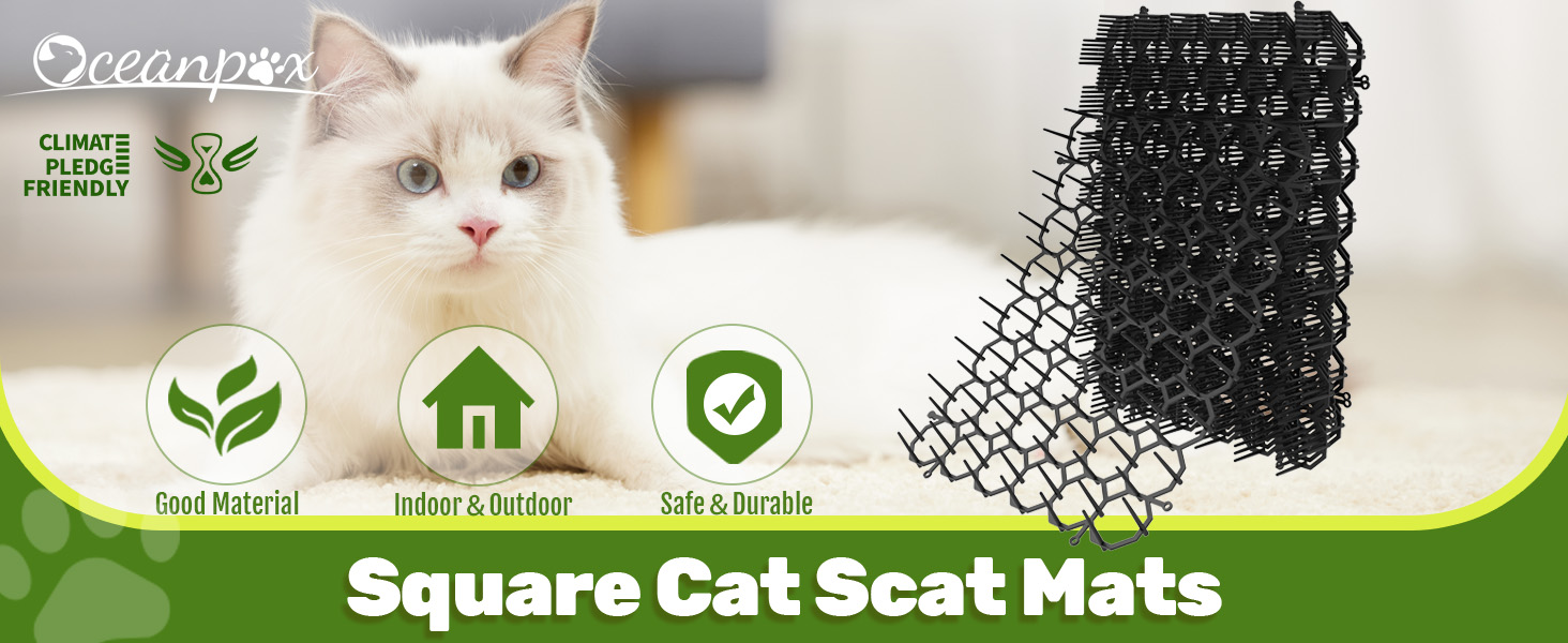 Square Cat Scat Mats
