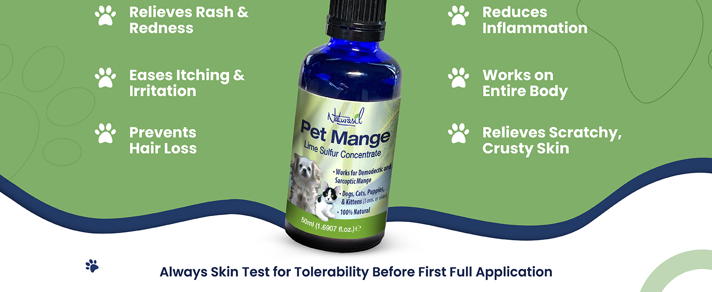 Works on Mange &amp;amp; Relieves Itching &amp;amp; Irritation, Prevents Hair Loss and Works on Entire Body.