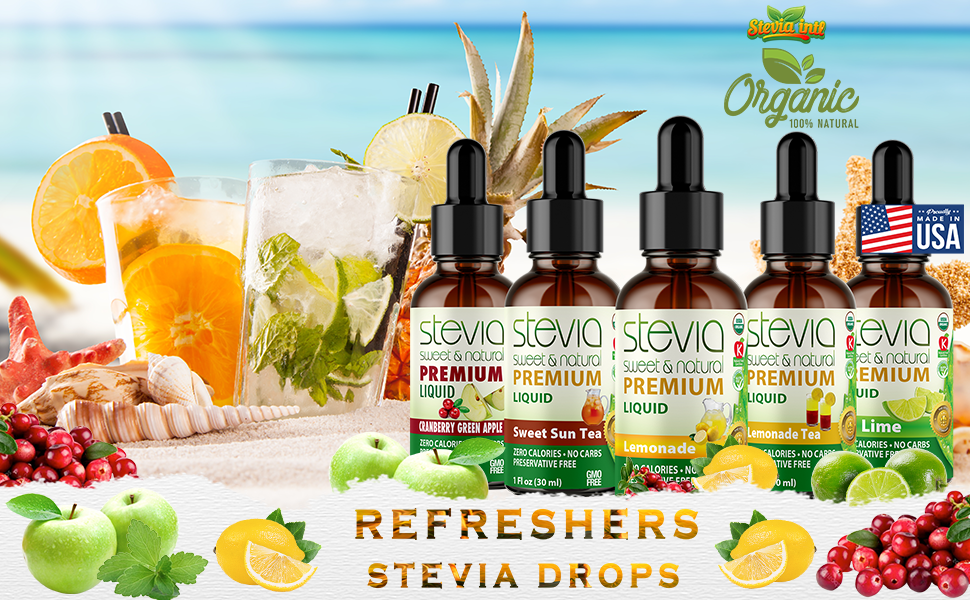 Refreshers Stevia Drops - Delicious and Refreshing Stevia Liquid