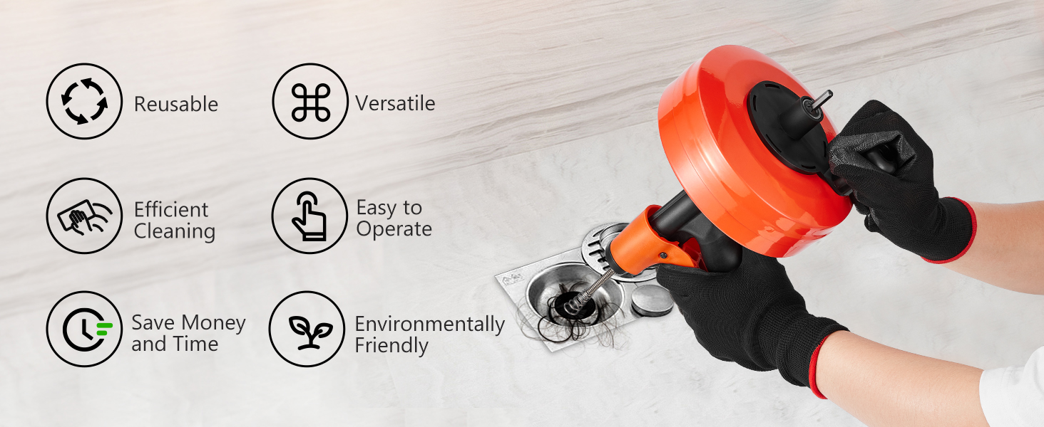 heavy duty drain snake auger snake drill powered drain snake condensate line snake