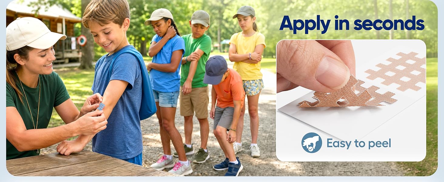 mosquito bite patches for kids, moskinto itch relief patch by Moskinto