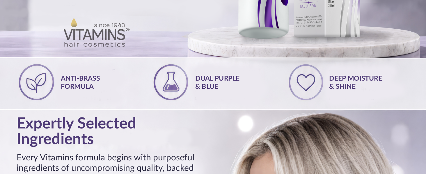 Effective Proven Quality Ingredients Intensive hair color boost keratin purple shampoo