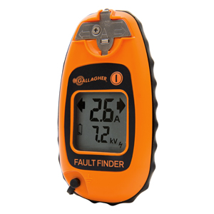 gallagher fault finder electric fence faults lcd voltage volt meter current shorts energizers earth