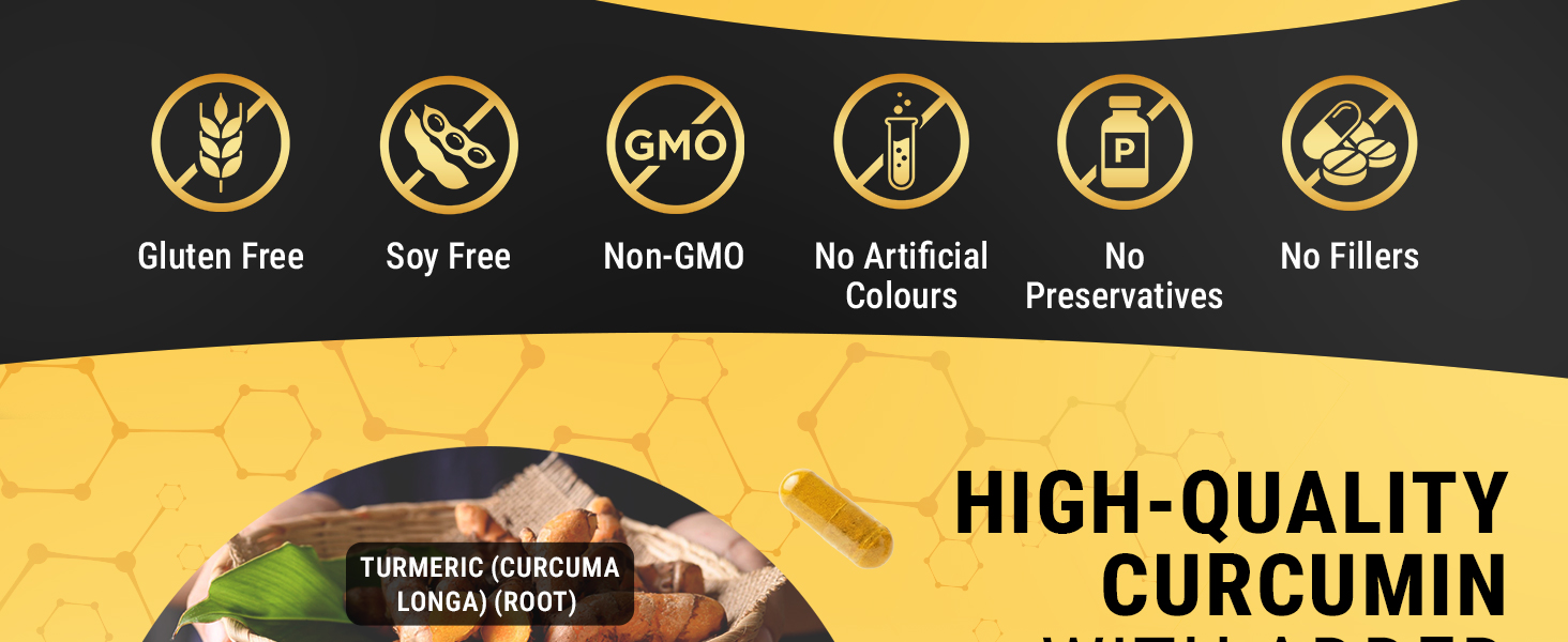 turmeric with black pepper capsules curcumin supplements joint support turmeric with piperine powder