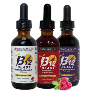 Bricker Labs B12 Blast, Vitamin B-12 and Folic Acid, B12 Methylcobalamin 1000 and 5000mcg