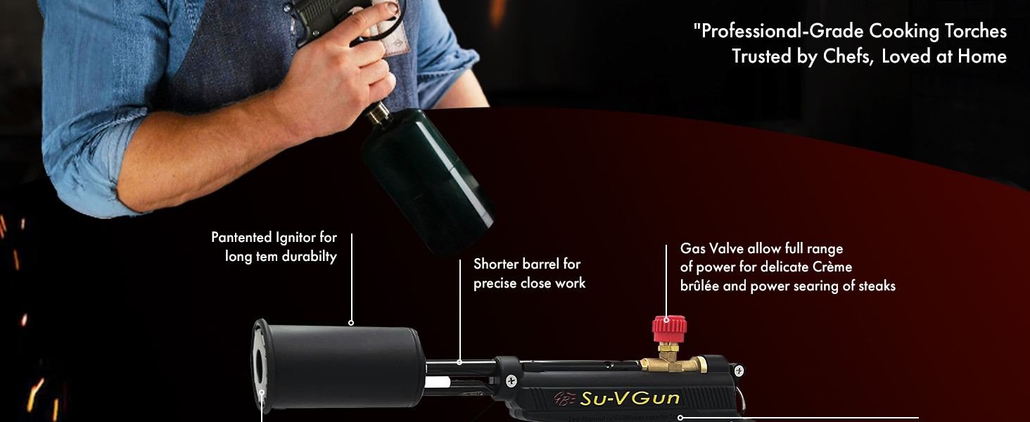 Su v gun grillblazer sear flame torch