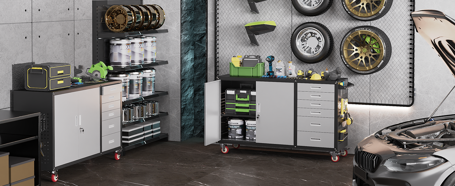 workbench with pegboard