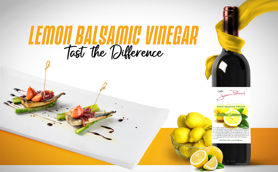 Lemon balsamic vinegar naturally flavored cooking grilling vinaigrette dressing
