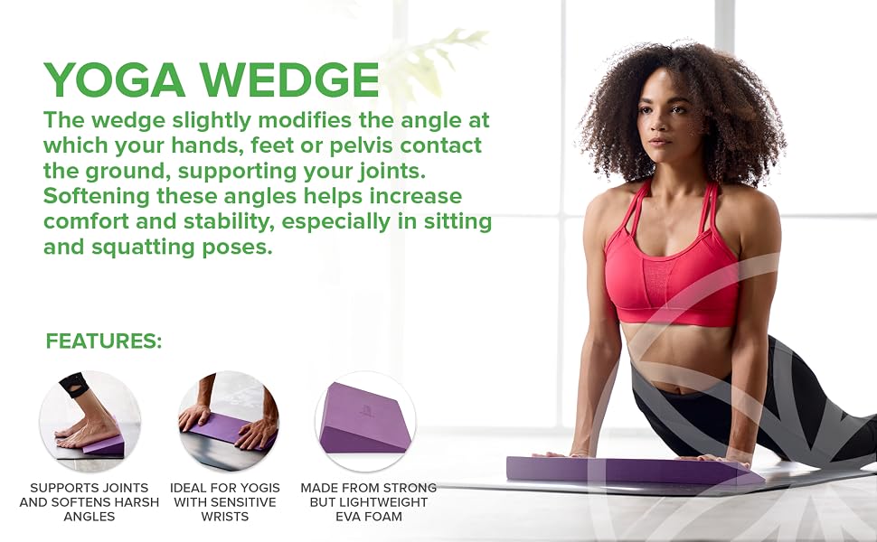 Gaiam yoga wedge slanted, pilates wrist support, yoga props