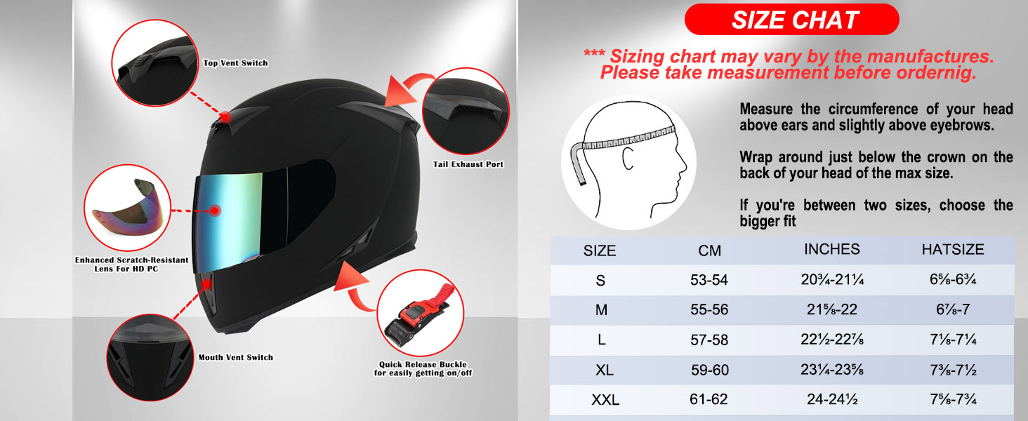 HJK311 Size Chart Details