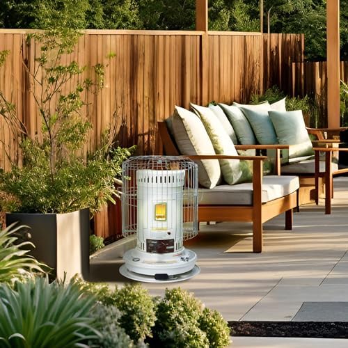 Sengoku KeroHeat Efficient Indoor Outdoor Portable Travel Convection Kerosene Heater with Automatic Safety Shut Off, 23,500 BTU, 2 Pack, White