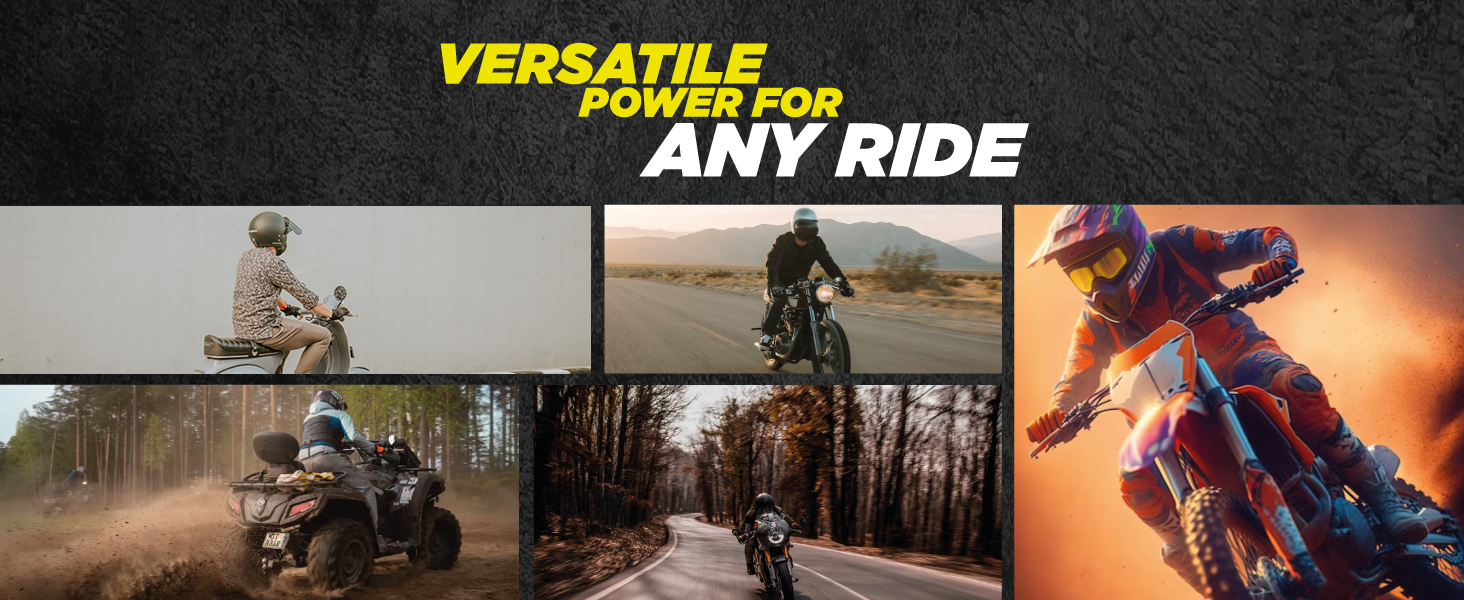 Versatile power for any ride with our MMG lithium powersports batteries