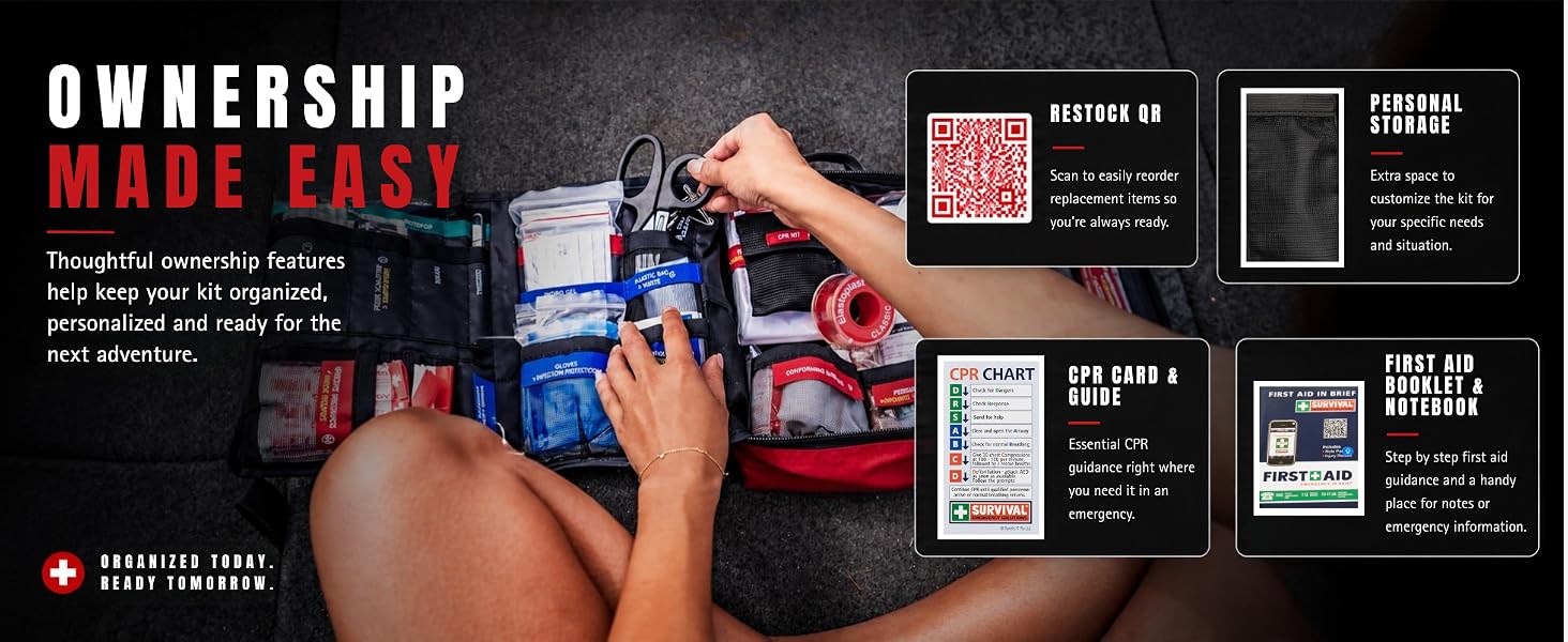 survival makes first aid kit ownership easy with restock qr codes personal storage, guides &amp;amp; more