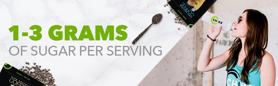 1 to 3 grams of sugar per serving