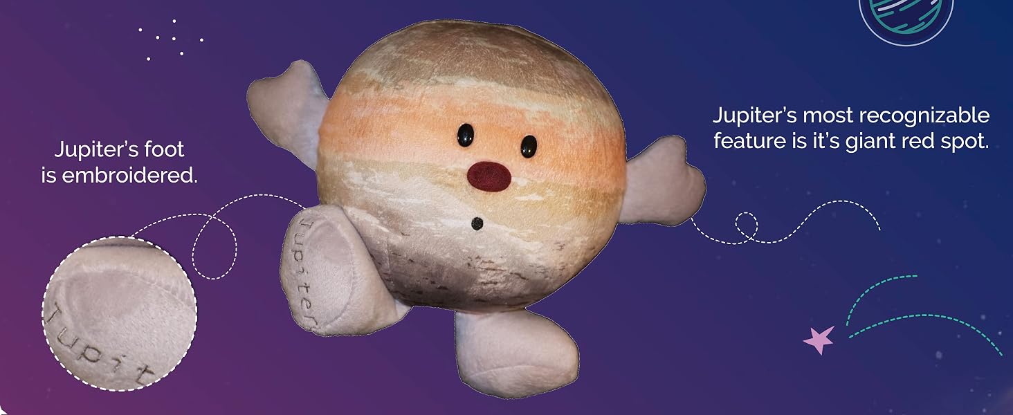 Jupiter Buddy science and educational space themed plush by Celestail Buddies