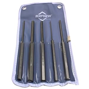 Mayhew 76065 5-Piece Long Pin Punch Kit
