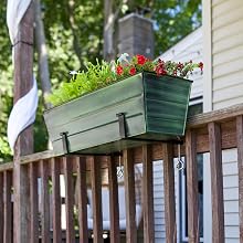 Green Flower Box Clamp On