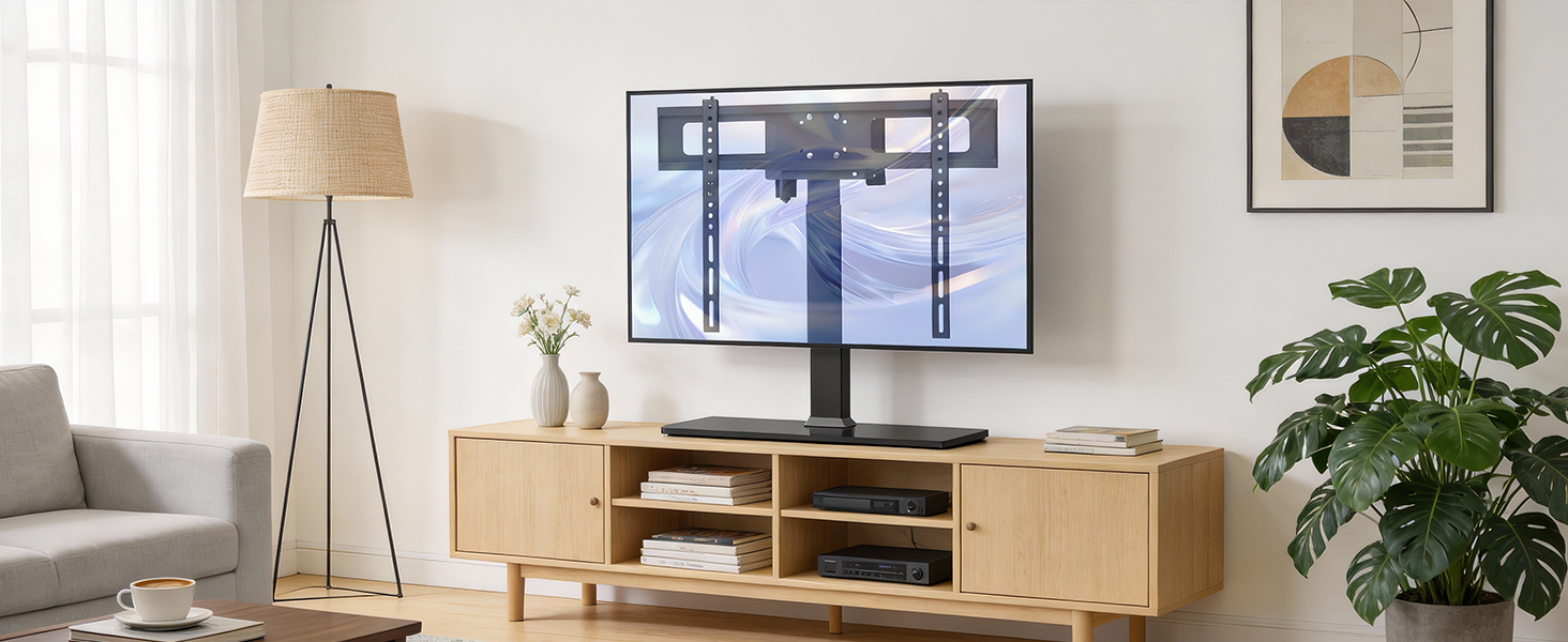 xinyao motorized floor tv pole stand with mount adjustable height with remote for living room