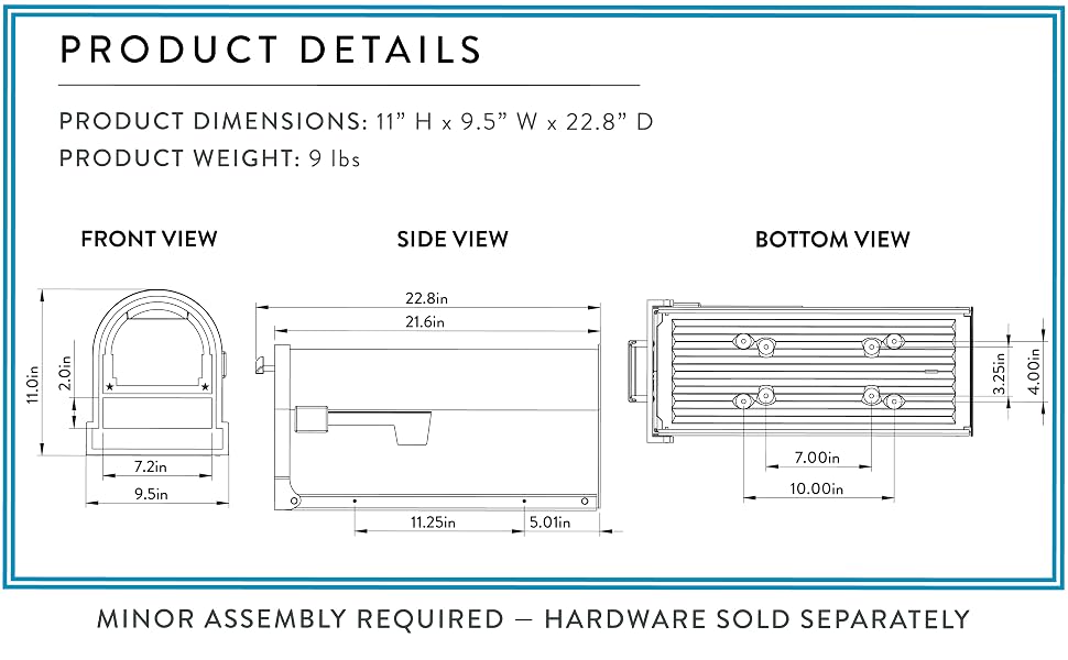 Product dimensions