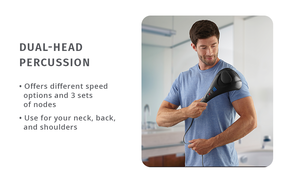 electric massage percussion hand held heat warm knead roller vibrate soothe shoulder neck back