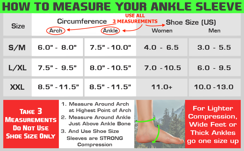 ankle sleeve sizing chart nano socks compression socks alternate