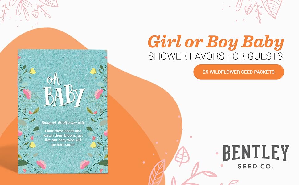 baby shower seed packets packet favors wildflower seeds bulk gender neutral guest cheap party for