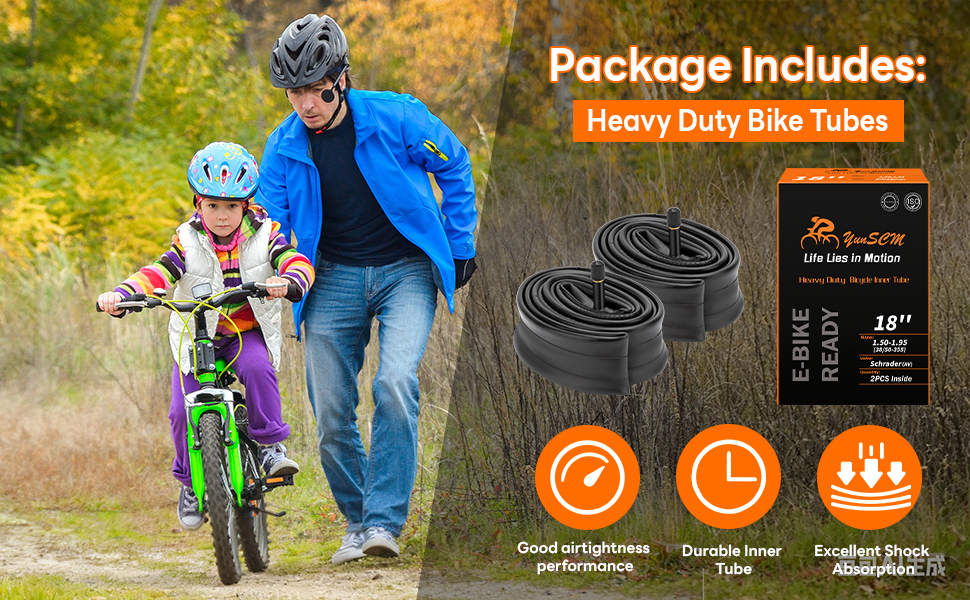 18x1.50/1.95 bike tire tubes